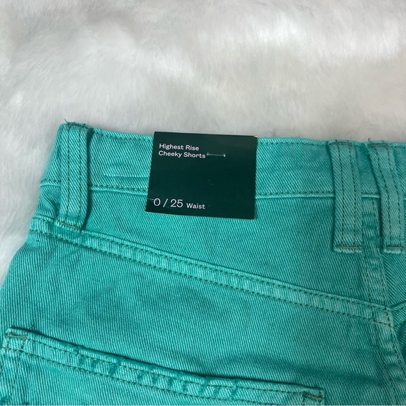 NWT Super-High Rise Cheeky Jean Shorts - Wild Fable™- Aqua Blue SIZE 0 - Picture 9 of 14